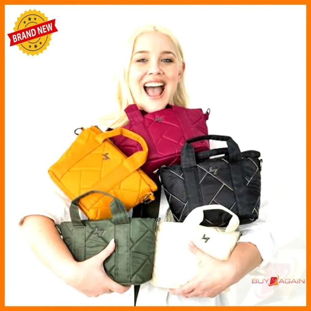 Mini Crossbody Bag with Multiple Pockets, Removable Strap, Polyester